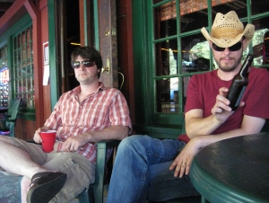 Christ and Mark on the Riverwood Inn porch