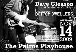 Bottom Dwellers at the Palms November 14th 8:30 PM