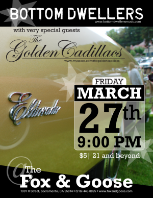 Bottom Dwellers at The Fox and Goose March 27th 9PM