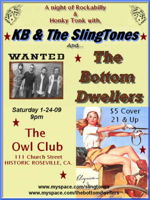 Bottom Dwellers with KB and The SlingTones Jan. 24, 2009